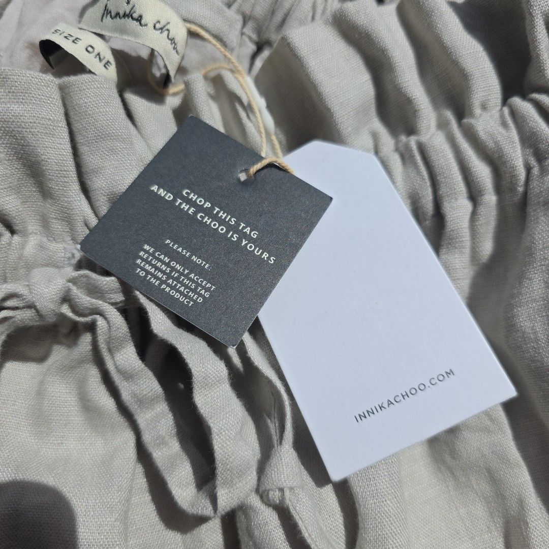 Innika Choo Linen Dress/Skirt In Light Beige — image 5 of 8